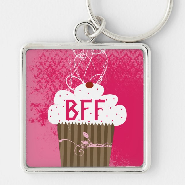 BFF Best Friends Forever Cupcake Keychain (Front)