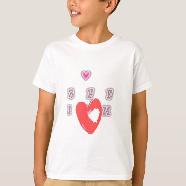 BFF. Best Friends Forever: I Love You Art Print T-Shirt (Front)