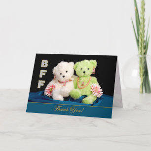 BFF - BEST FRIENDS FOREVER - THANK YOU CARD