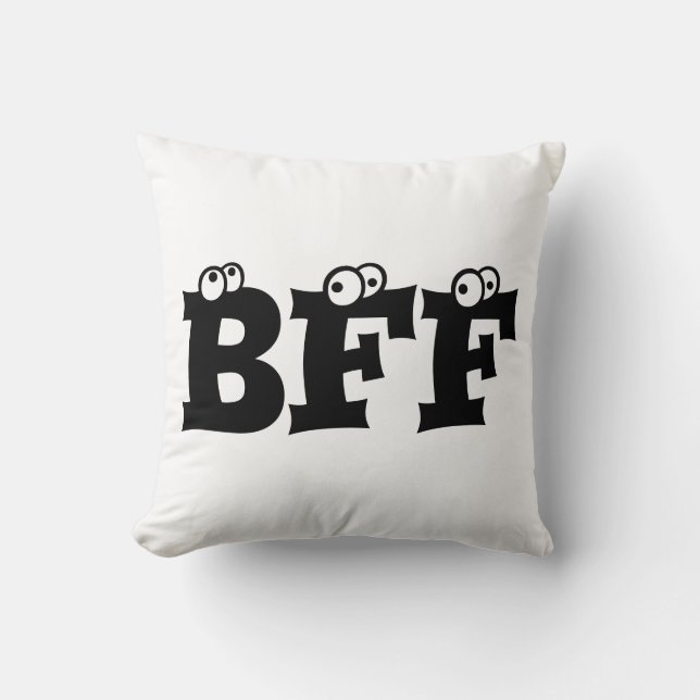 BFF Best Friends Forever, Throw Pillow (Front)
