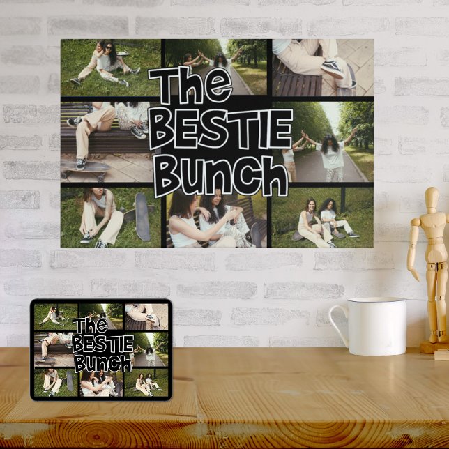 BFF Bestie Brady Bunch Photo Collage Custom Poster (Creator Uploaded)