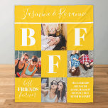 BFF Besties Photo Collage Sunflower Yellow Fleece Blanket<br><div class="desc">Discover our uniquely curated modern friendship blanket that beautifully showcases the unbreakable bond between besties. This plush accessory features four images of you and your bestie, wrapped in a bright yellow hue that can be tailored to your preferred color. It's punctuated with the abbreviation 'BFF', the phrase 'best friends forever',...</div>