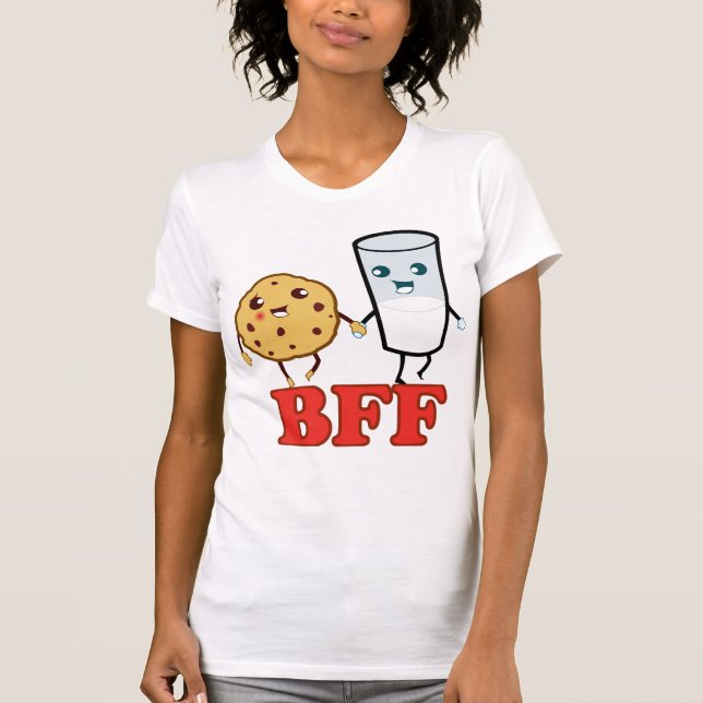 BFF, cookie and milk - Customised T-Shirt (Front)