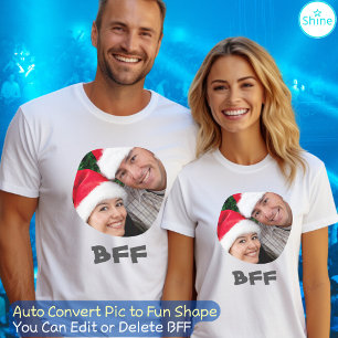 BFF Create Your Own Custom Photo Personalised Text T-Shirt