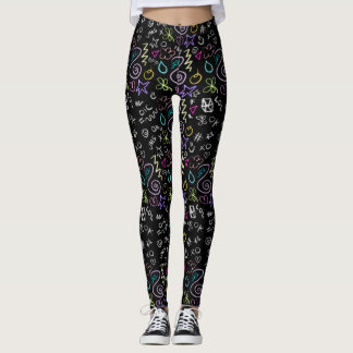 BFF Doodles - Faux Glitter Pattern Leggings
