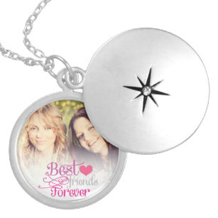 BFF - Fashion Best Friends Forever with Photo Silver Plated Necklace