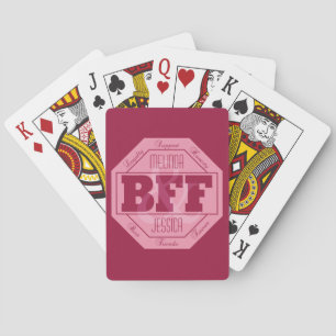 BFF Friendship - custom names - playing cards