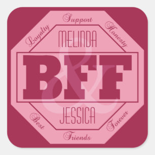 BFF Friendship - custom names - stickers
