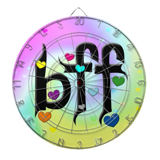 bff ~ hearts dartboard (Front)
