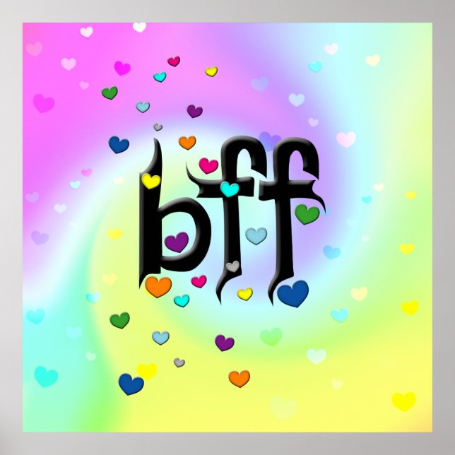 bff ~ hearts poster (Front)