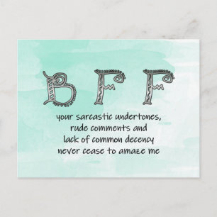 BFF humour Postcard