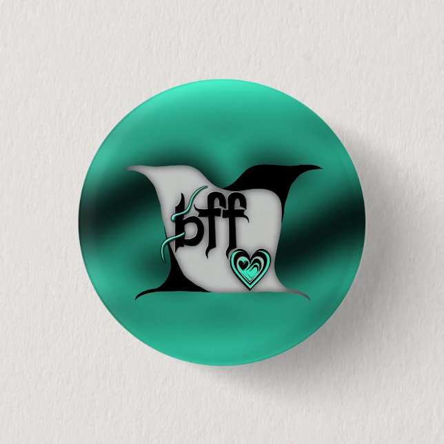 bff ~ lovebirds 3 cm round badge (Front)