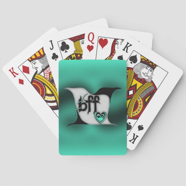 bff ~ lovebirds playing cards (Back)