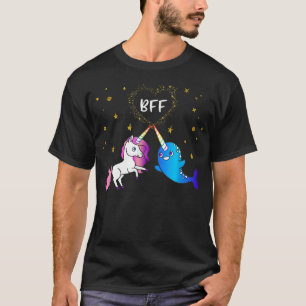 BFF Narwhal & Unicorn Gold Stars Unicorns of the S T-Shirt