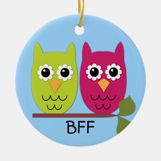 BFF Owl Ornament (Front)