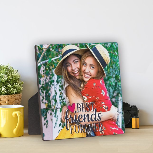 BFF photo Best friends forever modern Plaque (Creator Uploaded)