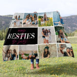 BFF Photo Collage Best Friend Birthday Gift Custom Fleece Blanket<br><div class="desc">"Because everyone else sucks". A great gift for your bestie. 10 photo collage, modern fonts on trendy colour block. Add your custom wording to this design by using the "Edit this design template" boxes on the right hand side of the item, or click the blue "Customise it" button to arrange...</div>