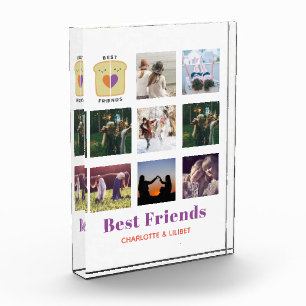 BFF Photo Collage Gift Peanutbutter Jelly Sandwich Block