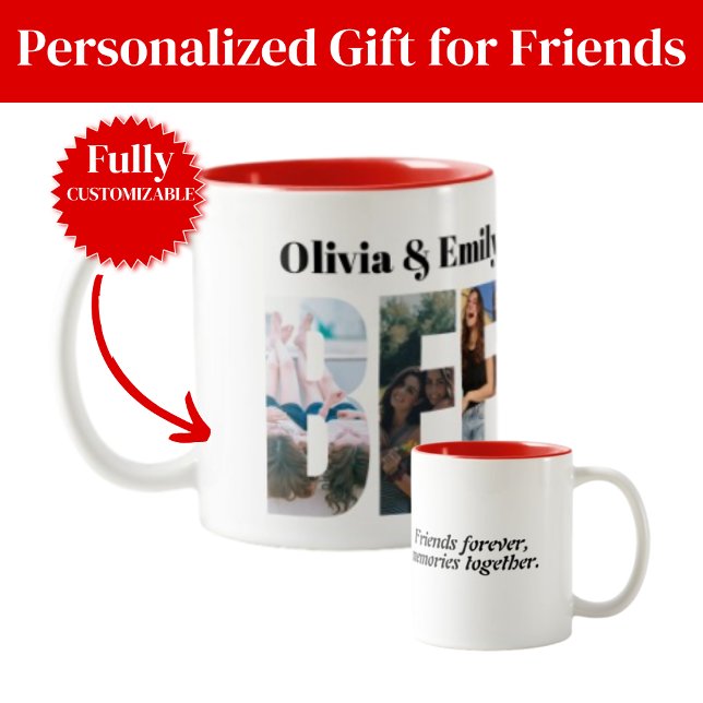 BFF Photo Two-Tone Mug – Personalised Gift (BFF Photo Two-Tone Mug – Personalized Gift)