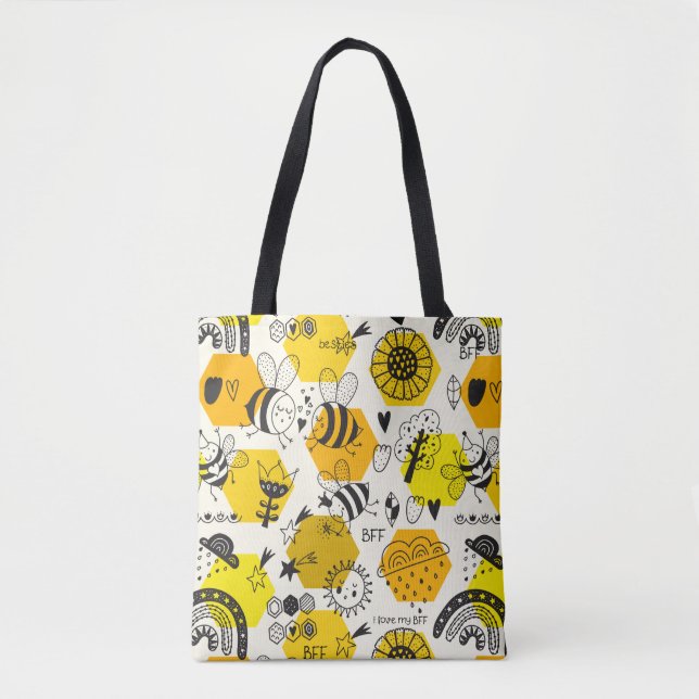 BFF Queen Bee Gifts For Besties Save The Bees Tote Bag (Front)