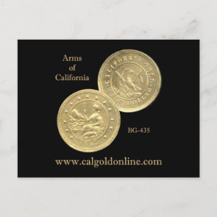 BG-435 "Arms of California" Postcard