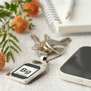 Bg - Baby Grand Piano Chemistry Periodic Table Key Ring