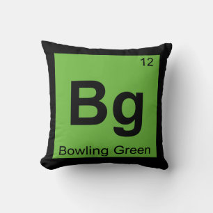 Bg - Bowling Green Kentucky Chemistry Symbol Cushion