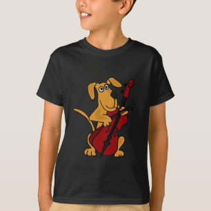 BG- Brown Puppy Dog Playing the Cello T-Shirt