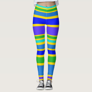 BG Stripes Pattern colored IV + your background Leggings