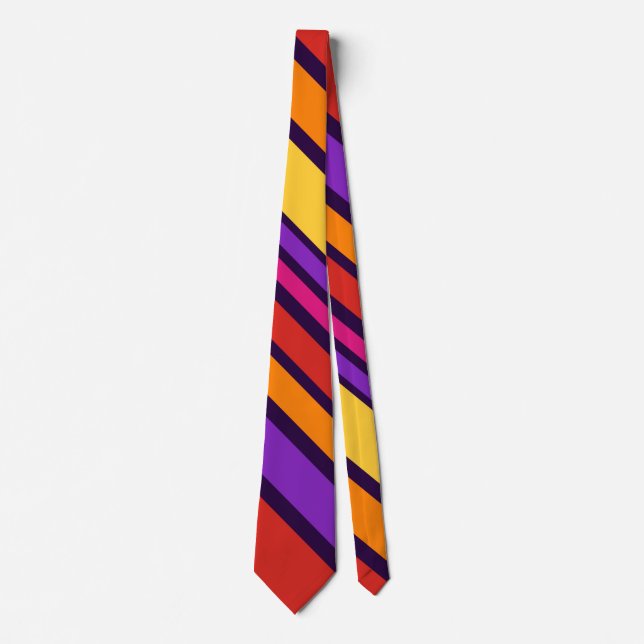 BG Stripes Pattern coloured I + your background Tie (Front)