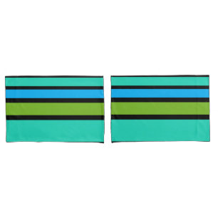 BG Stripes Pattern coloured II + your back & idea Pillowcase