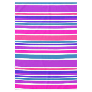 BG Stripes Pattern coloured III + your background Tablecloth