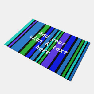 BG Stripes Pattern coloured IV + your back & idea Doormat