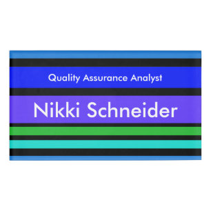 BG Stripes Pattern coloured IV + your back & idea Name Tag
