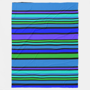 BG Stripes Pattern coloured IV + your background Fleece Blanket