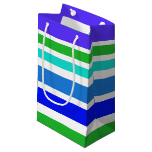 BG Stripes Pattern coloured IV + your background Small Gift Bag