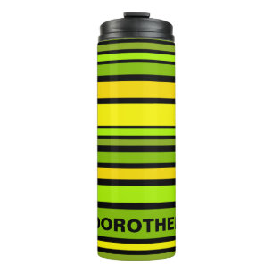 BG Stripes Pattern coloured V + your back & idea Thermal Tumbler