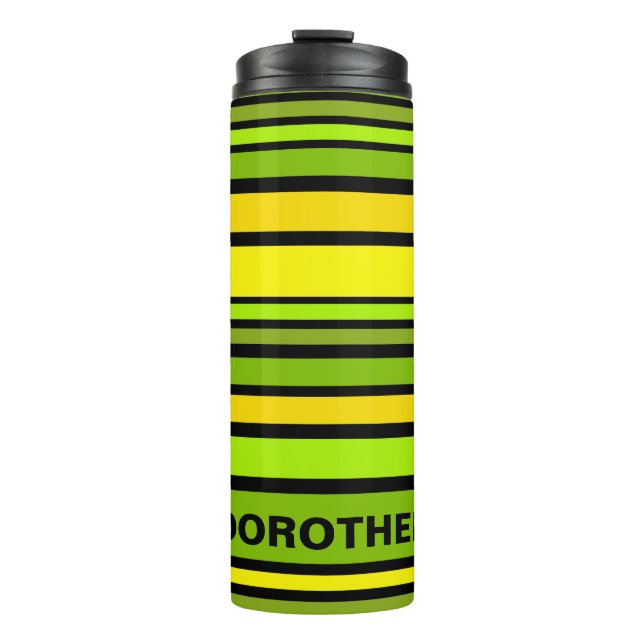 BG Stripes Pattern coloured V + your back & idea Thermal Tumbler (Front)