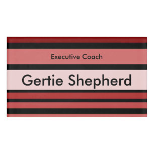 BG Stripes Pattern coloured VIII + your back & ide Name Tag