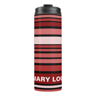 BG Stripes Pattern coloured VIII + your back & ide Thermal Tumbler