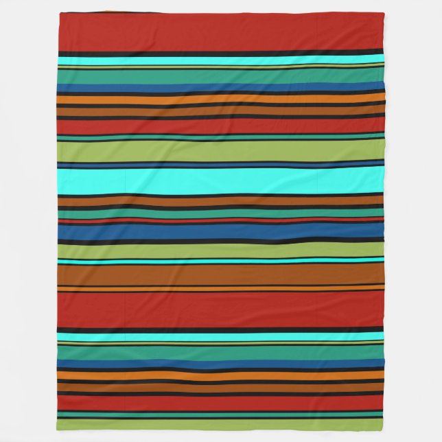 BG Stripes Pattern coloured XII + your background Fleece Blanket (Front)