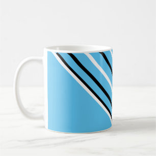 BG Stripes Pattern narrow white & black + backgr. Coffee Mug