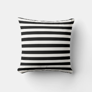 BG Stripes Pattern wride black + your background Cushion
