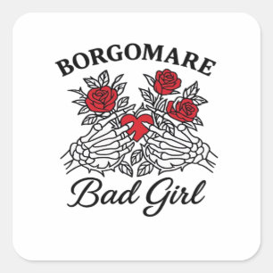Bgm Bad Girl II Classic - Skeleton Heart Hands  Square Sticker