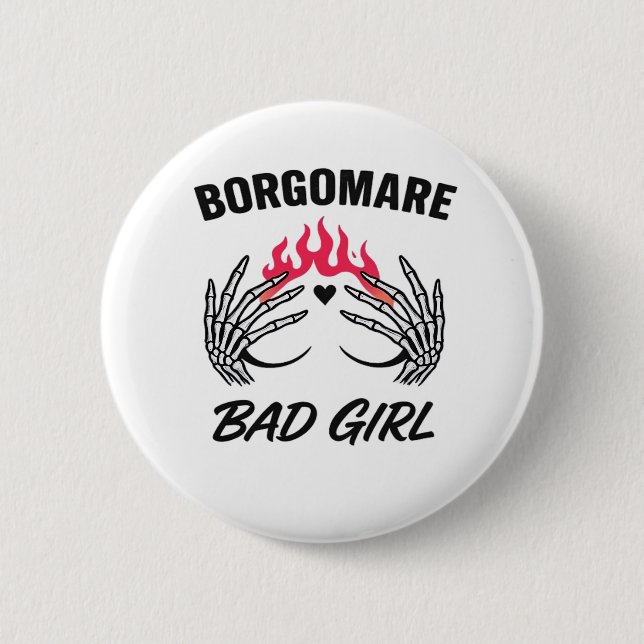 Bgm Bad Girl II - Skeleton Heart Hands   6 Cm Round Badge (Front)