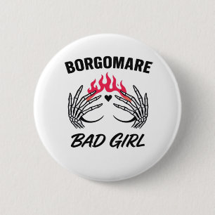 Bgm Bad Girl II Skeleton Heart Hands Edgy Vibe 6 Cm Round Badge