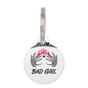 Bgm Bad Girl II - Skeleton Heart Hands   Pet Tag