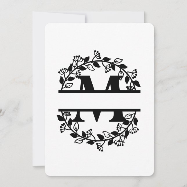 BGSM BRAND NEW PERSONALISED M LETTER INVITATION (Front)