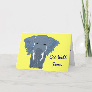 BH- Artistic Elephant Get Well Soon Card