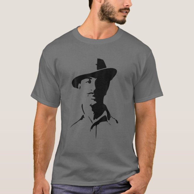 Bhagat Singh Punjabi Sikh King Quality T-Shirt (Front)